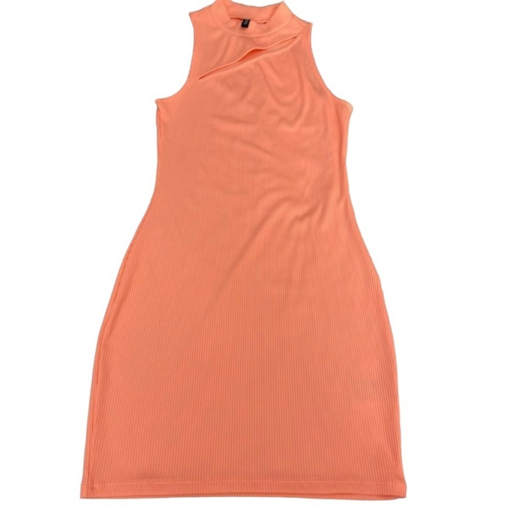H&M light orange ribbed dress size S